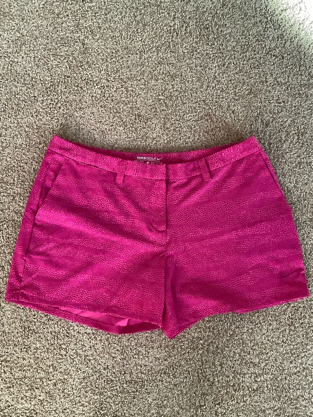Nike Golf Women’s Dri Fit Magenta Textured Bermuda Shorts